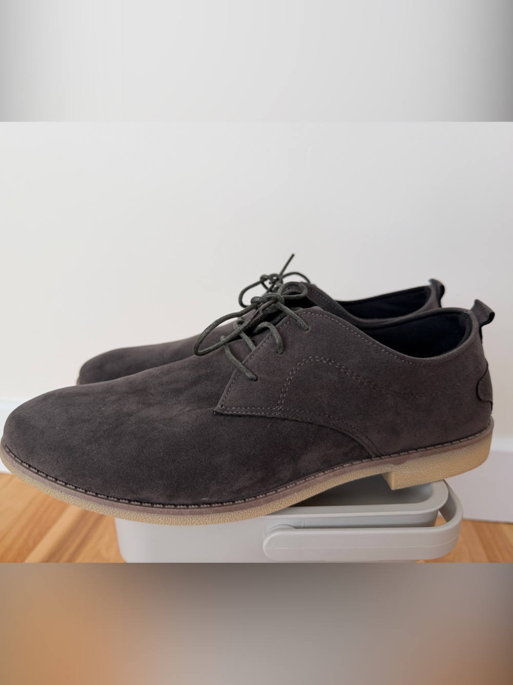 Primark Dark Gray Suede Derby Shoes